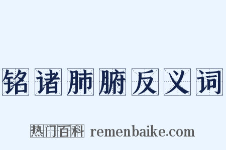 铭诸肺腑反义词是什么意思的图片